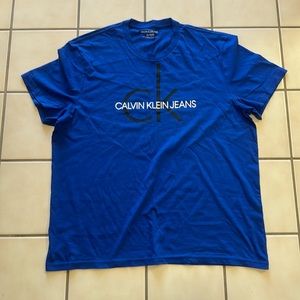Mens Calvin Klein Jeans Tee XL blue
